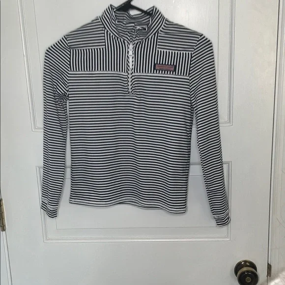Black and White Striped Long Sleeve Top - Picture 1 of 1